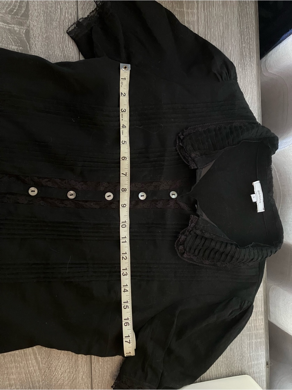 French inspired Cotton Peasant blouse - Picture 4 of 7